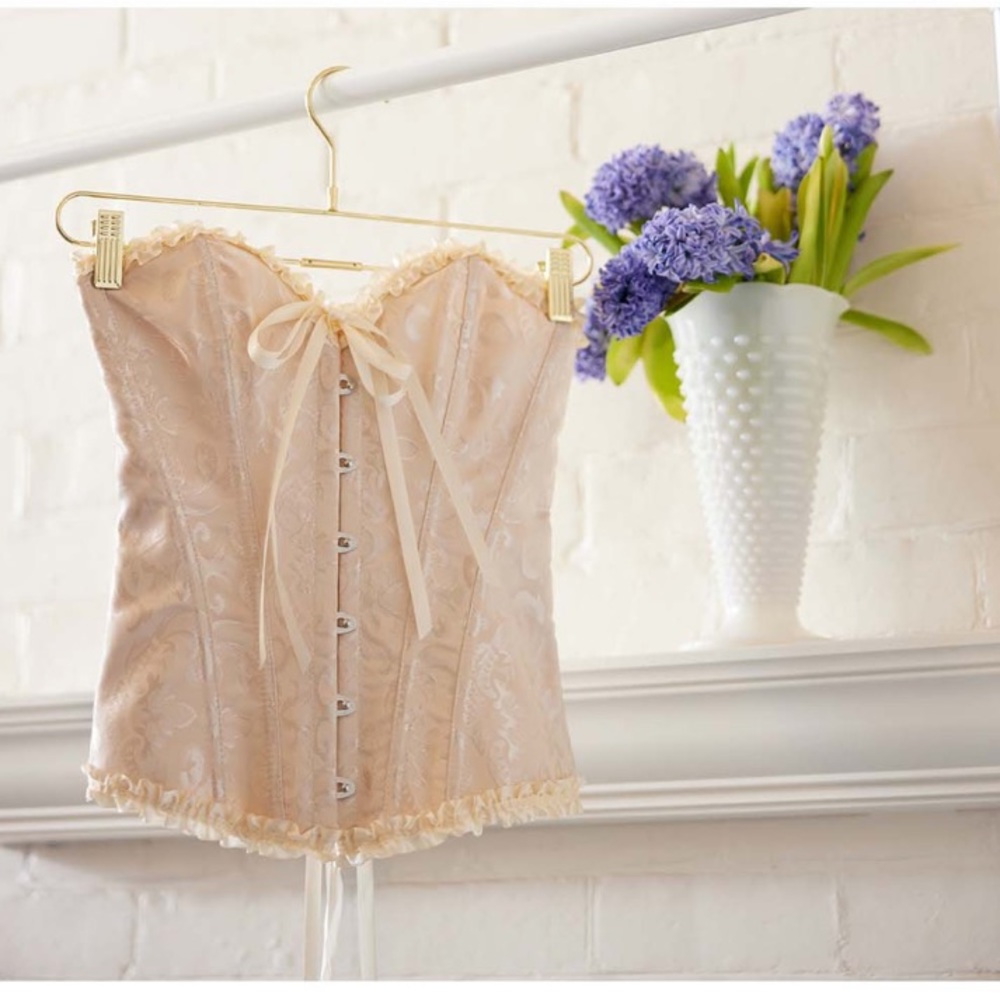 Vanessa Mooney Billie Corset Top in Ruffled Cream